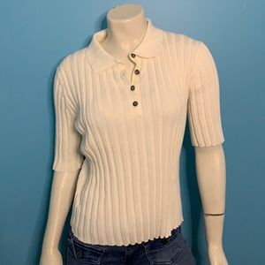 Sundance Legend ribbed Henley Sweater With Polo Collar